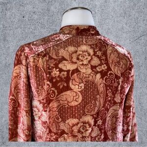 Chaser pink silk floral bomber jacket NWOT s Med